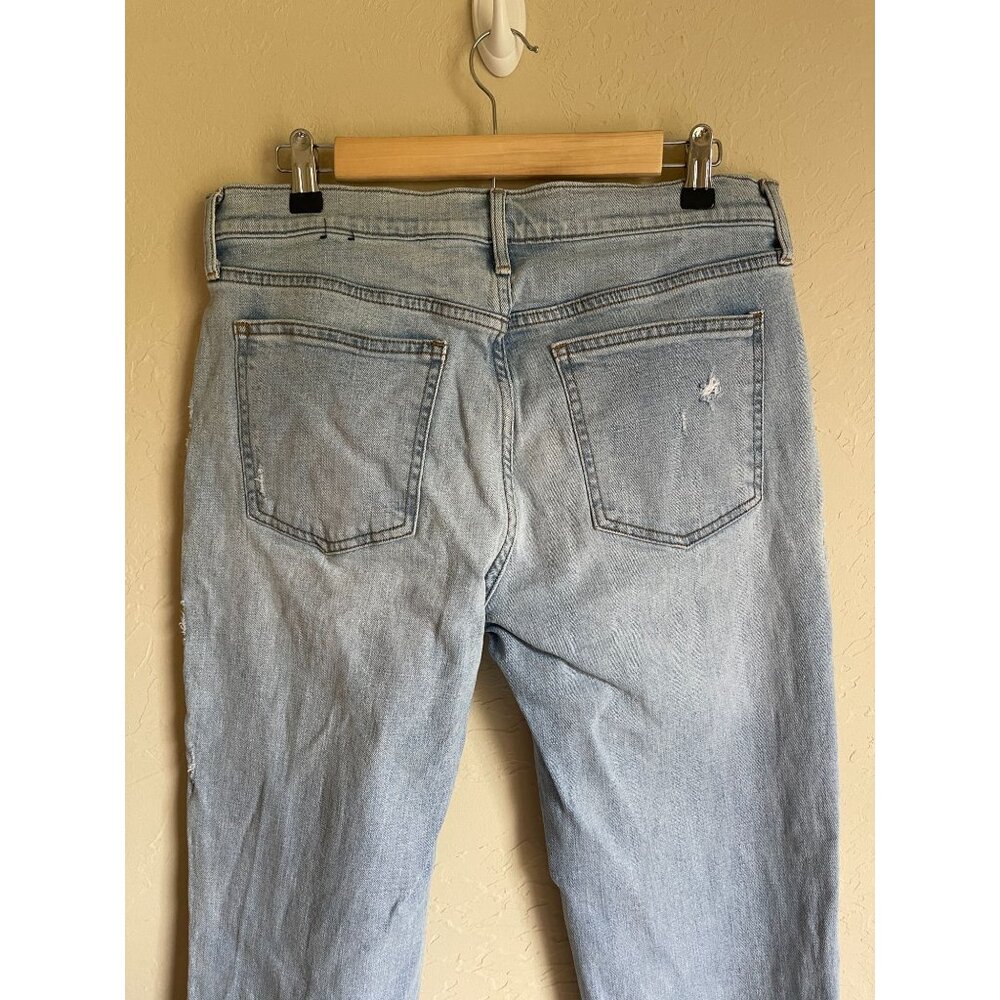 GAP Denim Best Girlfriend Light Wash Jeans Size 30 Distressed - Picture 7 of 9